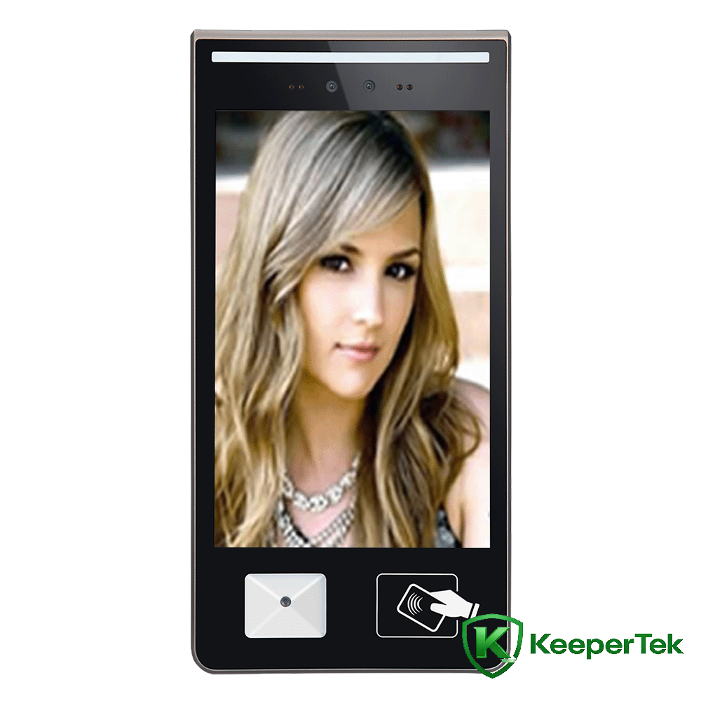 Adnabod wyneb 10.1-modfedd QR cerdyn swiping a hysbysebu peiriant popeth-mewn-un KT-FR016